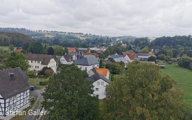 Blick über Teile Niederbergheims